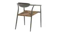 Silla apilable de aluminio color beige