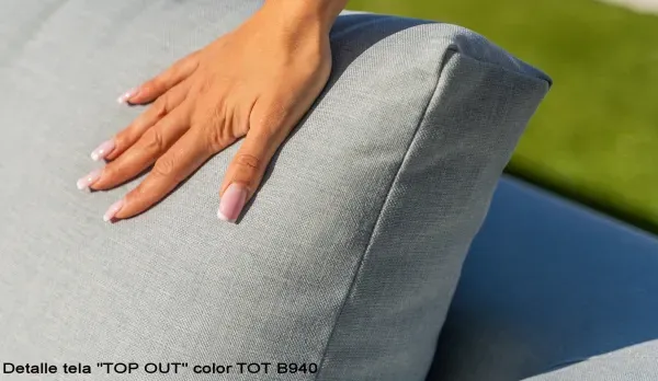 Diferencia entre sofás de exterior impermeables con telas náuticas y sofás impermeables con telas acrílicas o de polipropileno